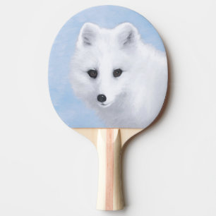 Arctic Fox Painting - Original Wildlife Art Tischtennis Schläger