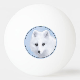 Arctic Fox Painting - Original Wildlife Art Tischtennisball
