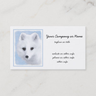 Arctic Fox Painting - Original Wildlife Art Visitenkarte