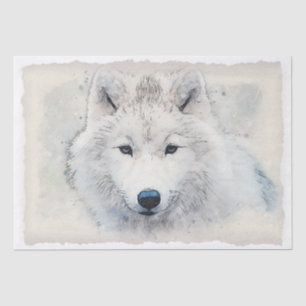 Arctic Fox Watercolor Seidenpapier