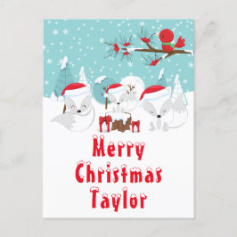 Arctic Foxes Weihnachtswald Frohe Weihnachten