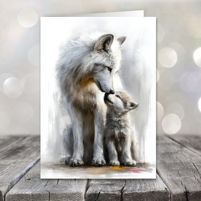 Arctic-Fuchs-Vatertag Feiertagskarte (Von Creator hochgeladen)