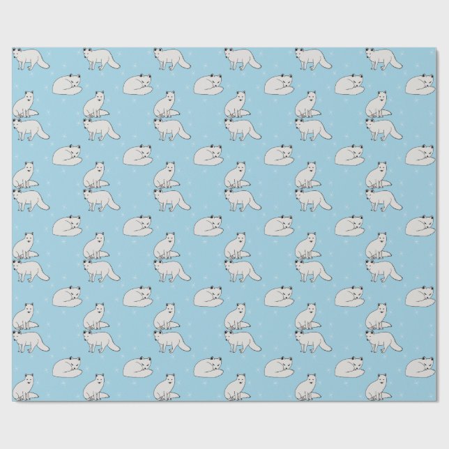 Arctic-Füchse Geschenkpapier (Flach)