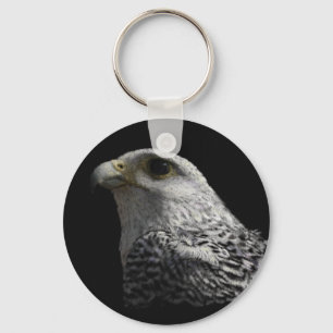 Arctic Gyrfalcon Portrait Painting Schlüsselanhänger