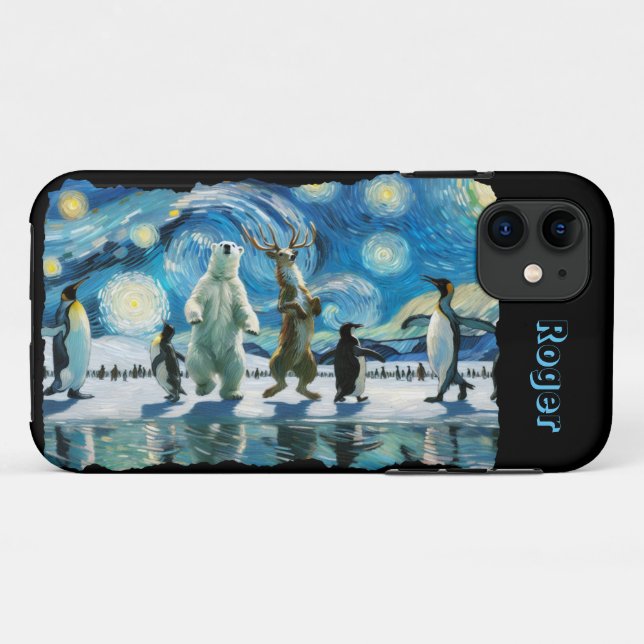 Arctic Line Dance Anpassbar  Case-Mate iPhone Hülle (Rückseite (Horizontal))
