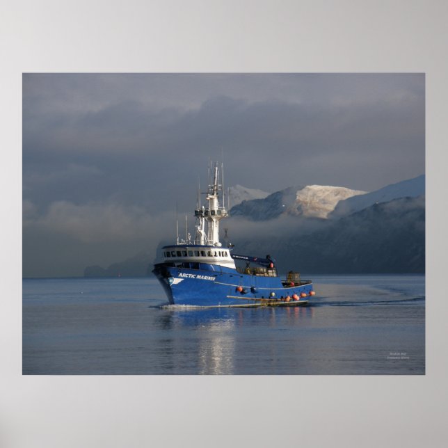Arctic Mariner, Crab Boat im niederländischen Hafe Poster (Vorne)