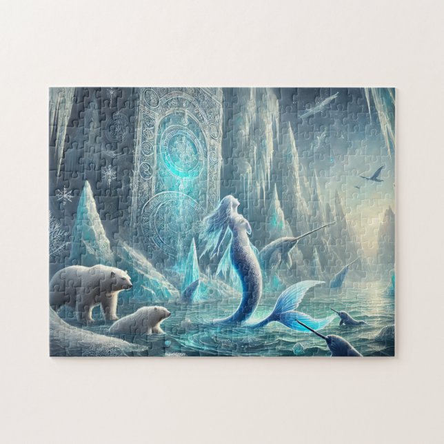 Arctic Mermaid Fantasy Polar Scene (Horizontal)