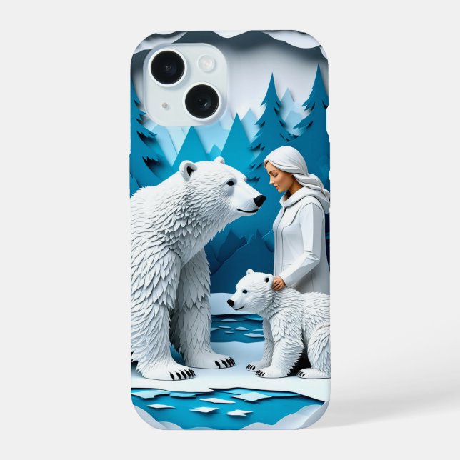 Arctic Paper Winter Magic ✨ Scène de l'ours polair (Verso)