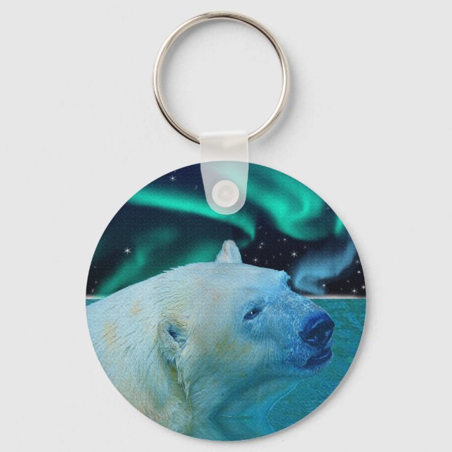 Arctic Polar Bear Wildlife Gift Schlüsselanhänger (Vorderseite)