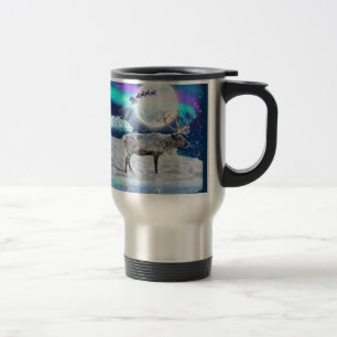 Arctic Rentier & Santa Claus Xmas Fantasy Tasse