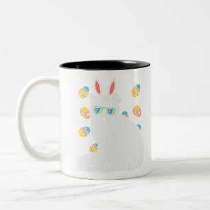 Arctic Snow Fox Bunny Oars Brillen Eier Osterani Zweifarbige Tasse