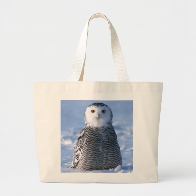Arctic Snowy Owl Foto Designed Personal Jumbo Stoffbeutel (Vorne)
