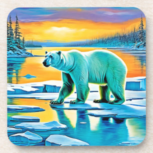 Arctic Sunset Polar Majestät Getränkeuntersetzer