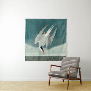 Arctic Tern Audubon Bird Wildlife Painting Wandteppich