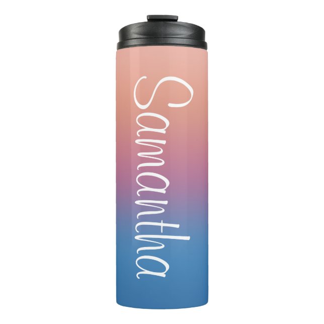 Arctic Twilight Ombre Personalisiert Thermosbecher (Vorderseite)