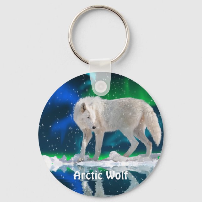 ARCTIC WOLF & Aurora Zipper Pull\Schlüsselanhänger Schlüsselanhänger (Vorderseite)
