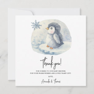 Arctique mignon Pingouin merci baby shower 
