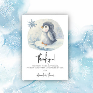 Arctique mignon Pingouin merci baby shower 