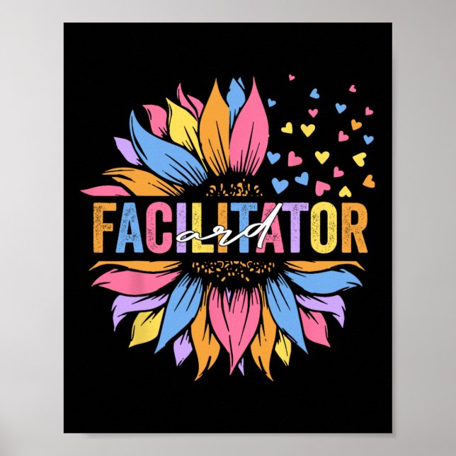 Ard Facilitator Bildung Sonnenblumen Poster (Vorne)
