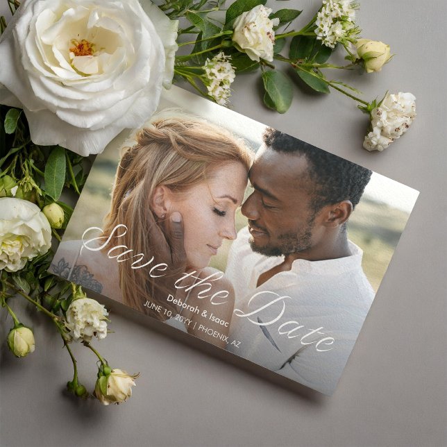 Ardent Romance Foto Wedding Save the Date Magneteinladung (Von Creator hochgeladen)