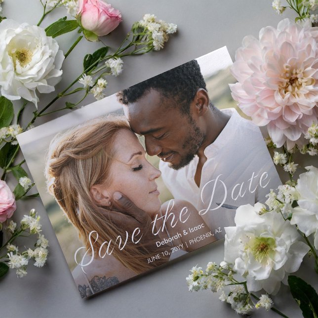Ardent Romance Foto Wedding Save the Date Postkarte (Von Creator hochgeladen)