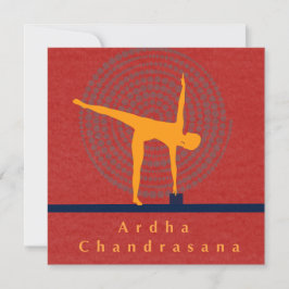 Ardha Chandrasana Art Card Feiertagskarte