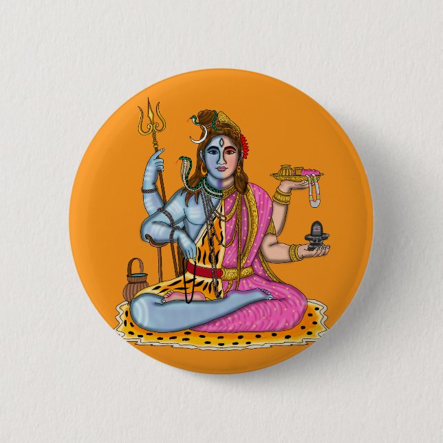 Ardhanarishvara-Knopf Button (Vorderseite)