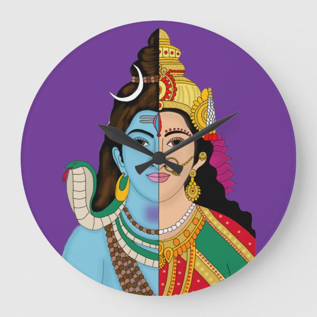 Ardhanarishwara Wanduhr (Vorderseite)