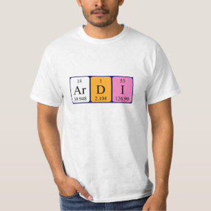 Ardi Namen-Shirt periodischer Tabelle T-Shirt