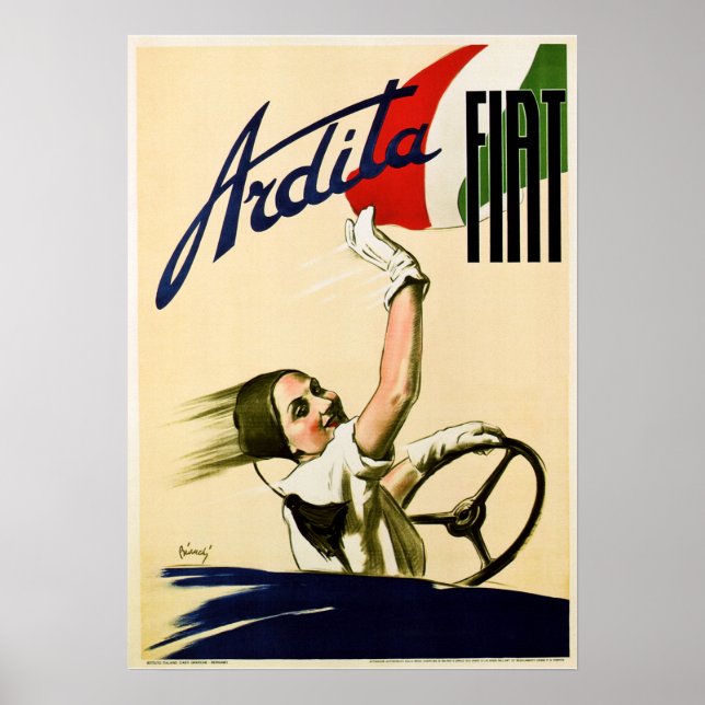 ARDITA FIAT Werbung Vintage Car Racing Poster (Vorne)