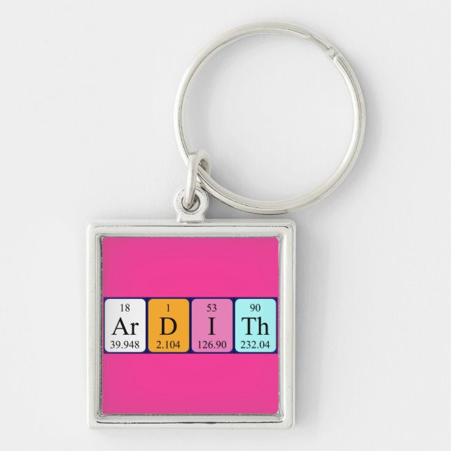 Ardith Periodenname Schlüsselring Schlüsselanhänger (Vorne)