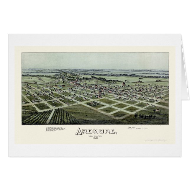Ardmore, O.K. panoramische Karte - 1891 (Vorderseite (Horizontal))