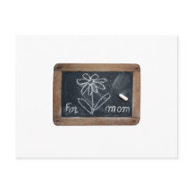 Ardoise 10 Fleur pour Maman Carte Postale