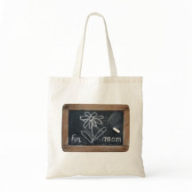 Ardoise 10 Fleur pour Sac fourre-tout maman