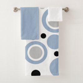 Ardoise Bleu Gris Blanc Solides et Impression géom