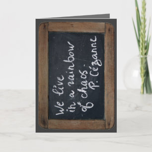 Ardoise Rustic School Slate Cezannes Zitat H Card Karte