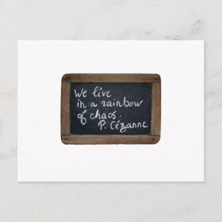 Ardoise Rustic School Slate Cezannes Zitat PostC Postkarte