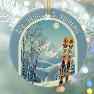 Åre Jämtland Schweden Skigebiet Urlaubs Souvenir Keramik Ornament