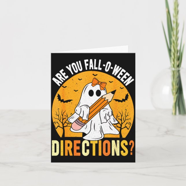Are You Fall-o-ween Direction Funny Sarcastic Quot Karte (Vorderseite)