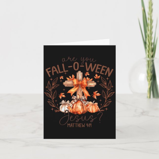 Are You Fall-o-ween Jesus Halloween Soky Season Pu Karte (Vorderseite)