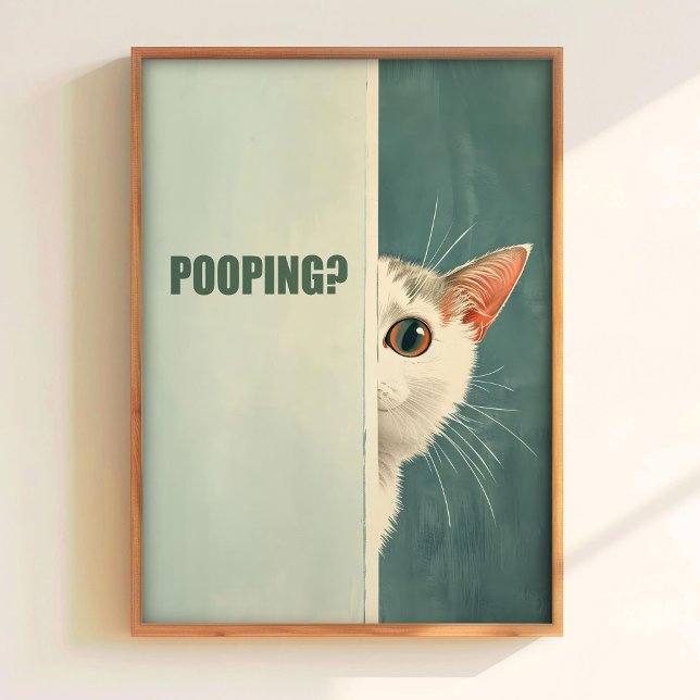 Are You Pooping Poster Printable Cat Bathroom Art  (Von Creator hochgeladen)
