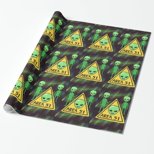 Area 51 Außerirdischen Roswell New Mexico UFO Geschenkpapier (Ungerollt)
