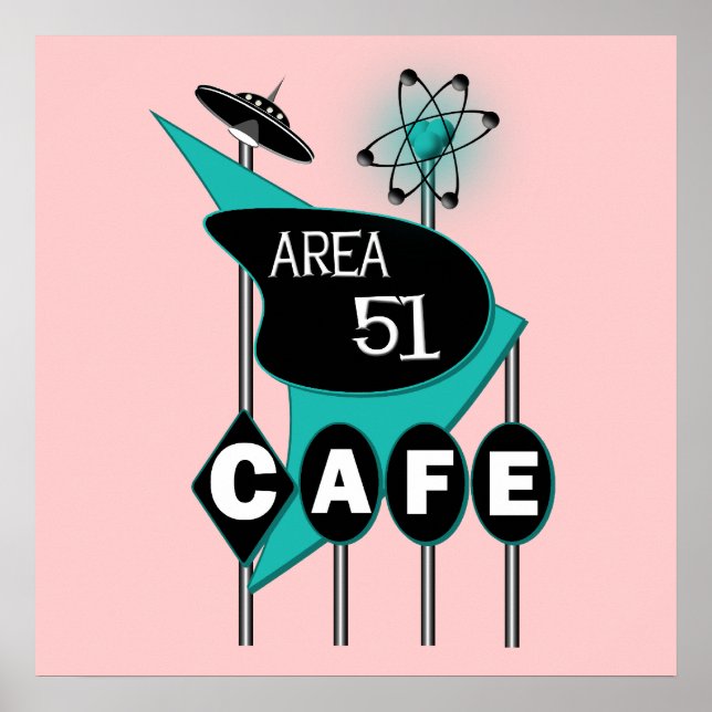 Area 51 Cafe Poster (Vorne)