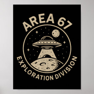 Area 67 Explorationsabteilung Lustig 67 Meme Ufo D Poster