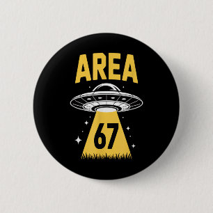 Area 67 Lustiges Ufo Raumschiff 6 7 Alien Thema Button