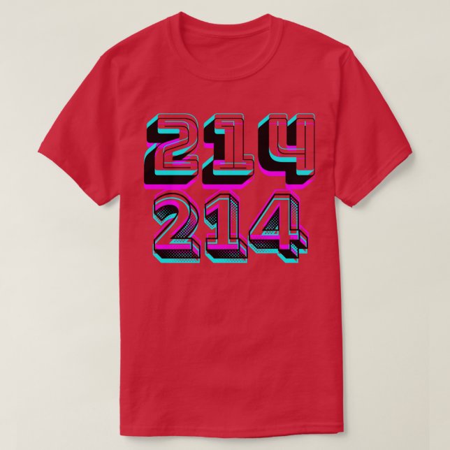 Area Code 214 TShirt TShirt (Design vorne)