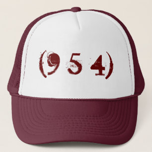 Area Code 954 Trucker Hat Truckerkappe