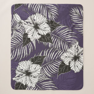 Areca Palme und Hibiskus Sketch von Hand zeichnend Sherpadecke
