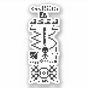 Arecibo binäre Mitteilungs-Antwort Aufkleber