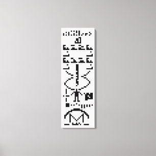 Arecibo-Binärnachricht 1974 Leinwanddruck